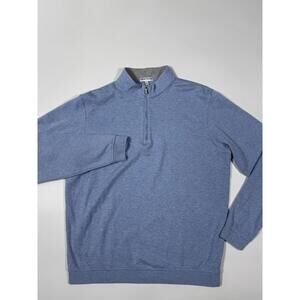 Peter Millar Quarter Zip Pullover Blue Large Cotton Modal Men’s Sweater
